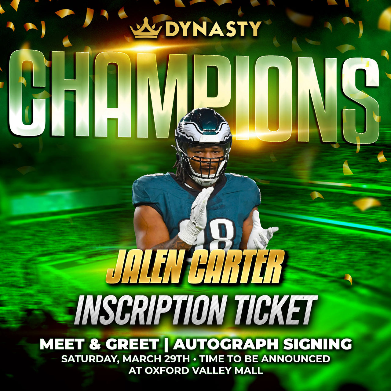 Jalen Carter World Champions Inscription Ticket