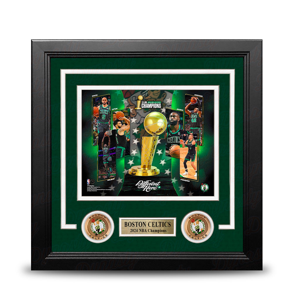 Boston Celtics 2024 NBA Champions 8" x 10" Framed Basketball Collage Photo