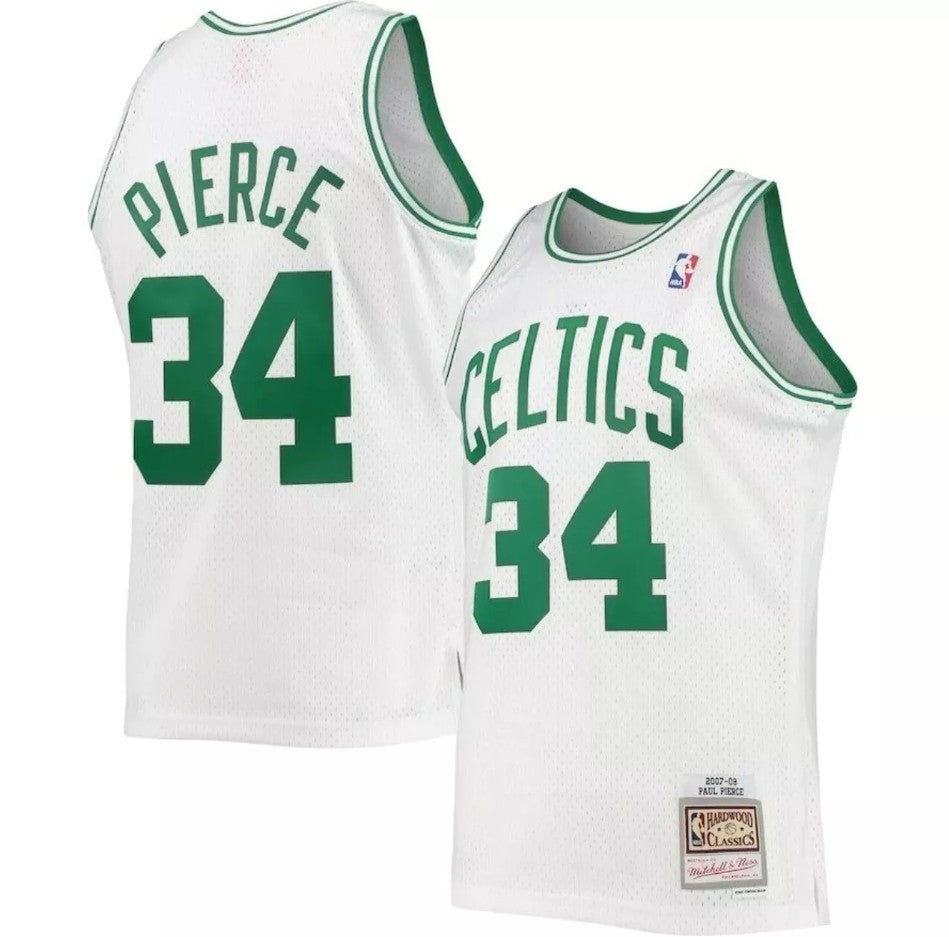 Paul Pierce Boston Celtics Mitchell & Ness White Hardwood Classics 2007-08 Swingman Jersey