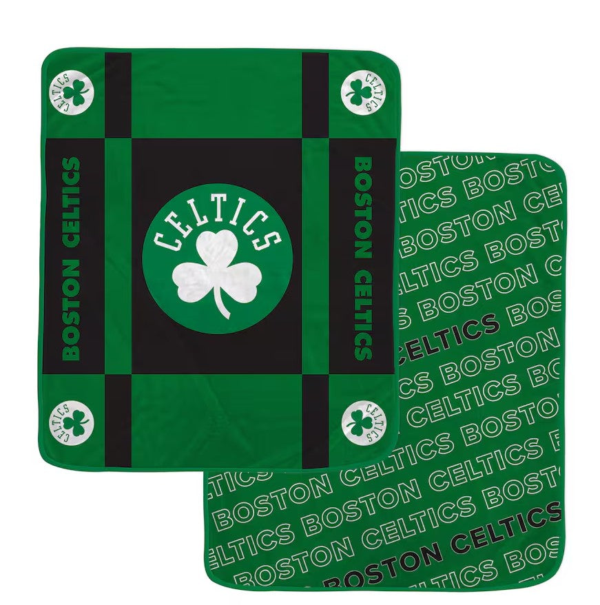 Boston Celtics Pegasus 60” x 70” Reverse Block Wordmark Double-Sided Blanket