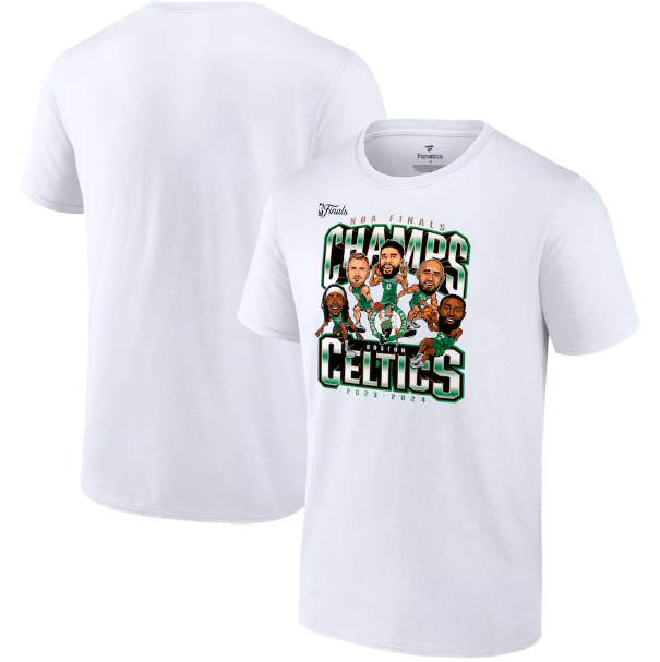 Boston Celtics 2024 Finals Champions Caricature T-Shirt