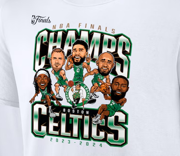 Boston Celtics 2024 Finals Champions Caricature T-Shirt