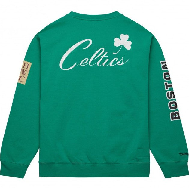 Boston Celtics Mitchell & Ness There and Back Fleece Crew Sweatshirt