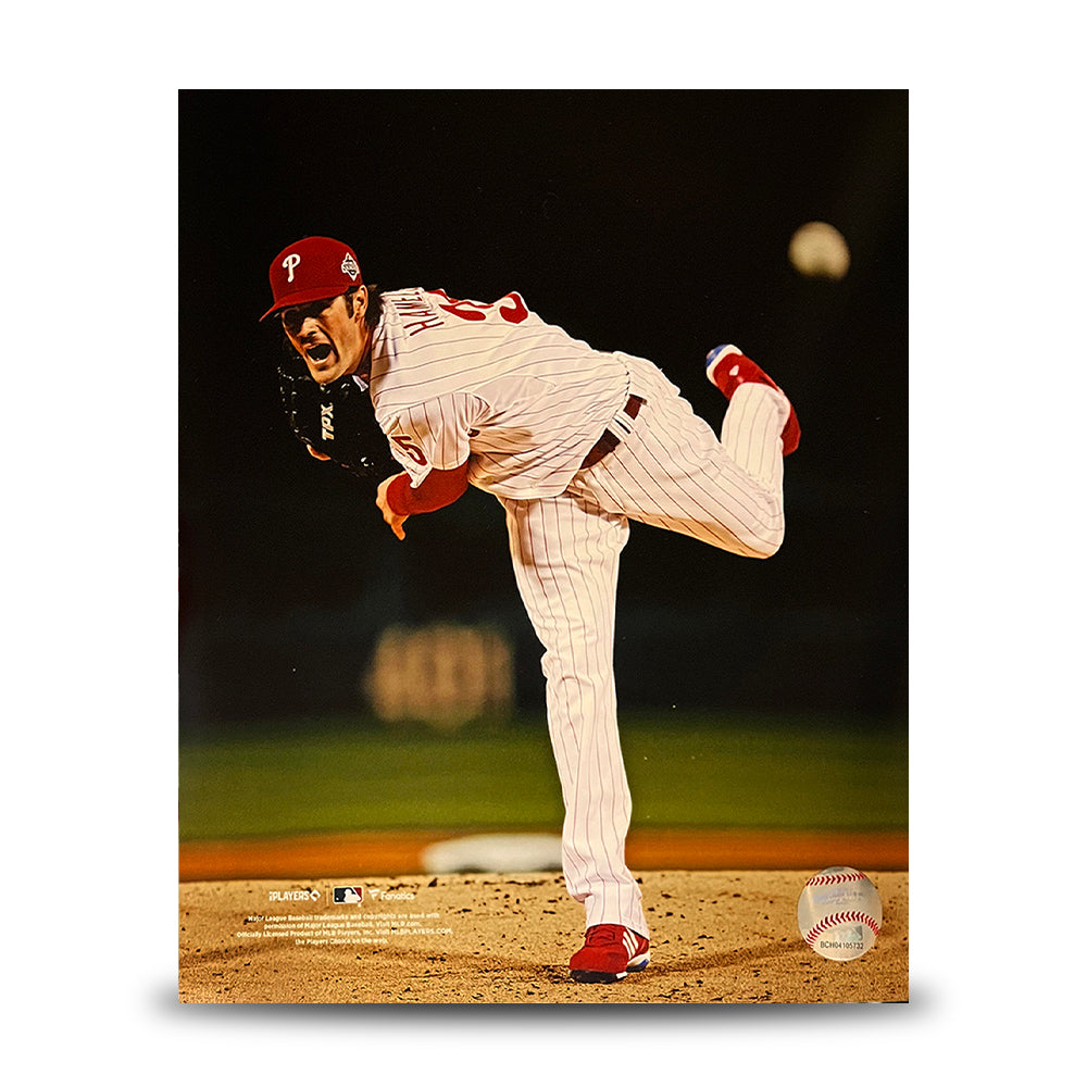 Cole Hamels 2008 World Series Action Philadelphia Phillies 8" x 10" Baseball Photo