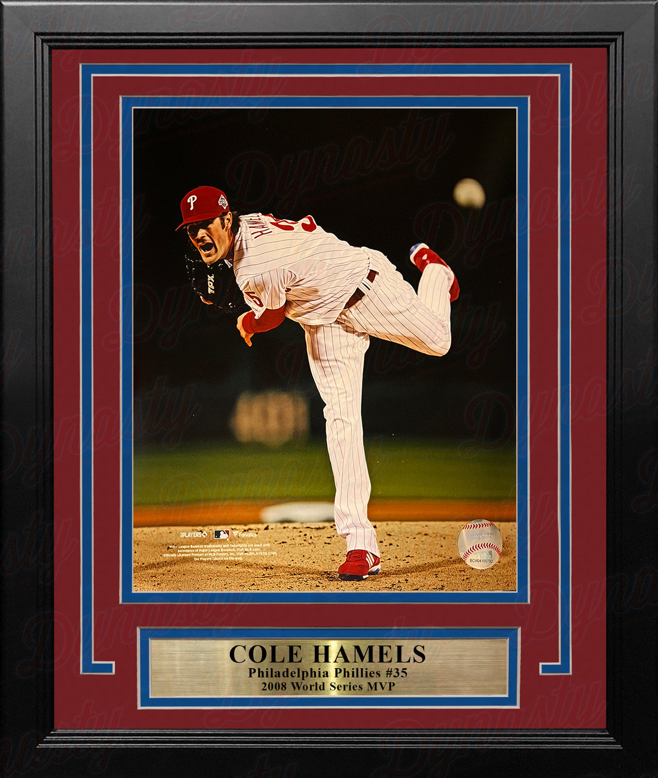 Cole Hamels 2008 World Series Action Philadelphia Phillies 8" x 10" Framed Baseball Photo