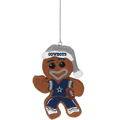 Dallas Cowboys Gingerbread Man in Uniform Ornament