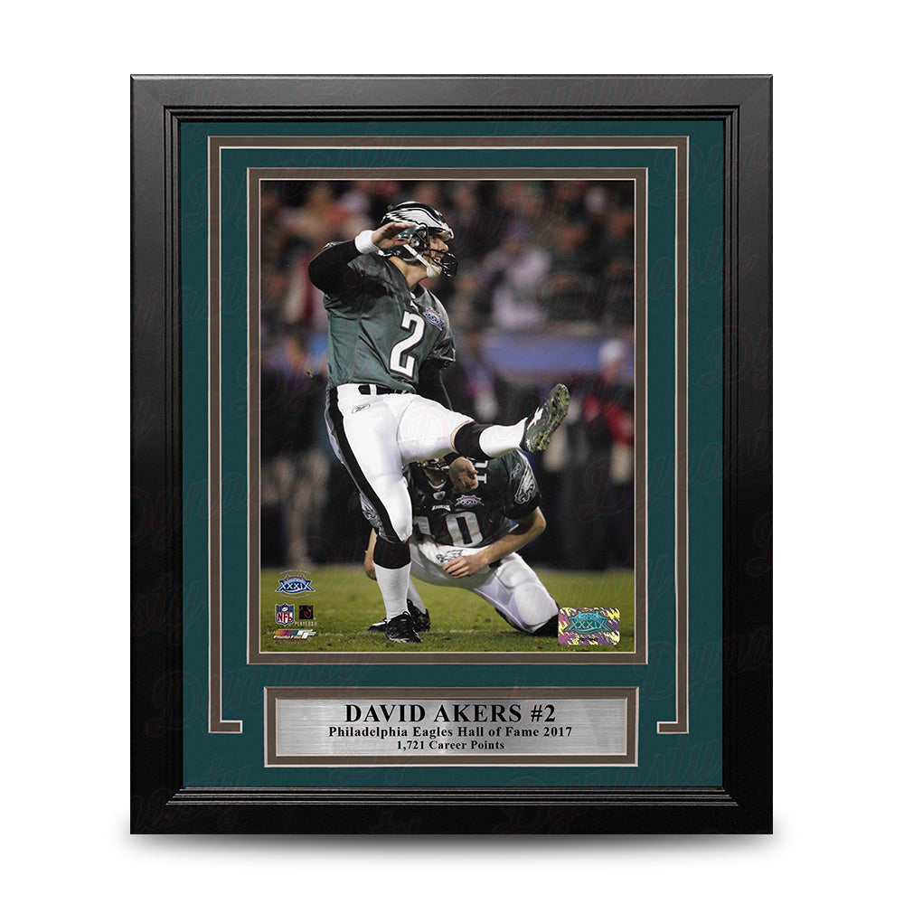 David Akers Super Bowl XXXIX Philadelphia Eagles 8" x 10" Framed Football Photo