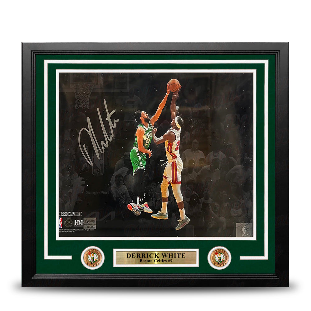 Derrick White v. Butler Boston Celtics Autographed 16" x 20" Framed Basketball Photo