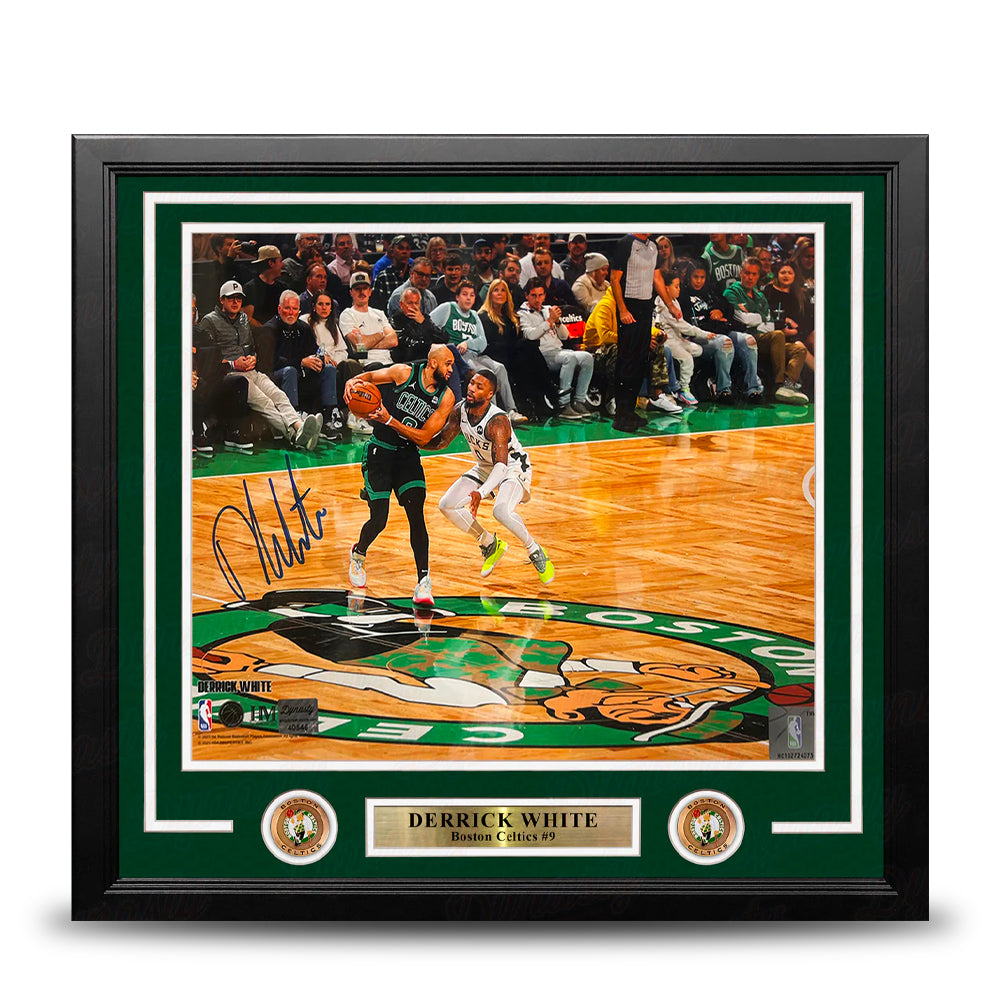 Derrick White v. Lillard Boston Celtics Autographed 11" x 14" Framed Basketball Photo