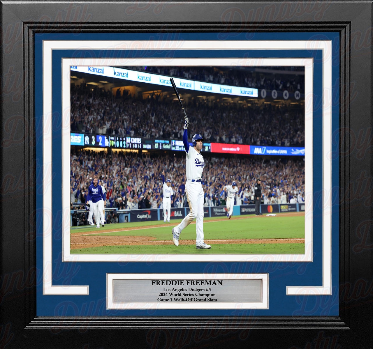 Freddie Freeman Walk-Off Grand Slam 2024 World Series LA Dodgers 8x10 Framed Landscape Photo