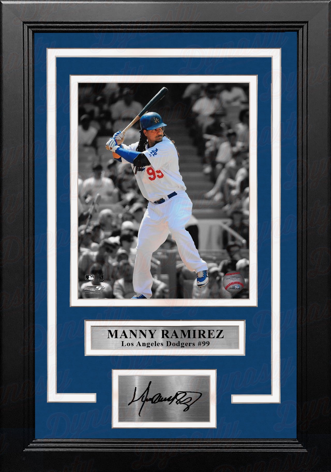 Manny Ramirez Los Angeles Dodgers 8" x 10" Framed Spotlight Baseball Photo with Engraved Autograph