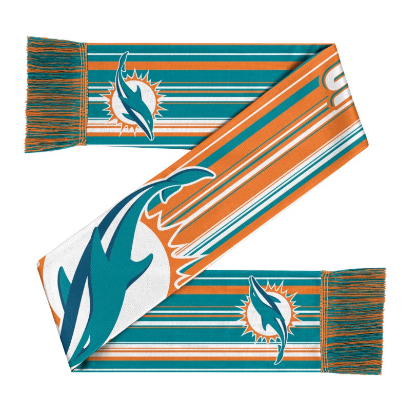 Miami Dolphins Hyper Stripe Big Logo Scarf