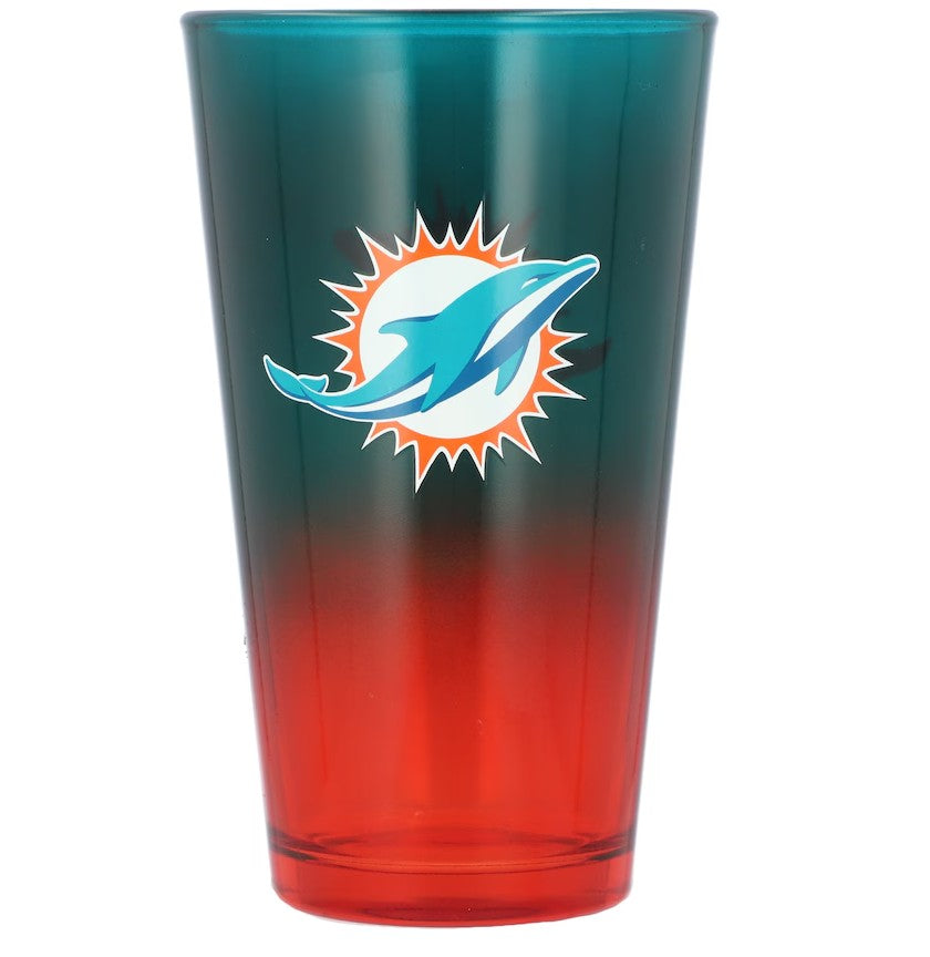 Miami Dolphins Ombre Pint Glass