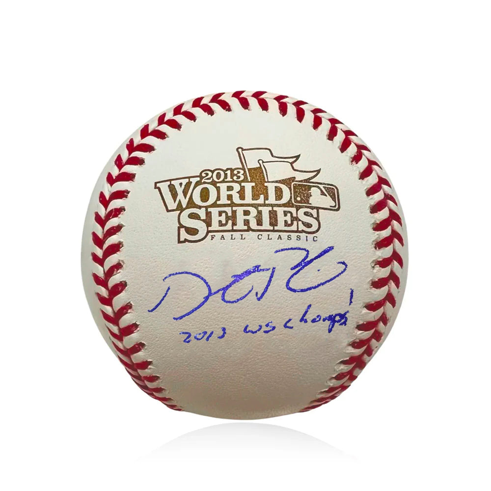 Dustin Pedroia Boston Red Sox Autographed 2013 World Series Baseball Inscribed World Series Champs