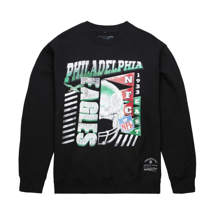 Philadelphia Eagles Mitchell & Ness Easy Cool Crewneck Sweatshirt