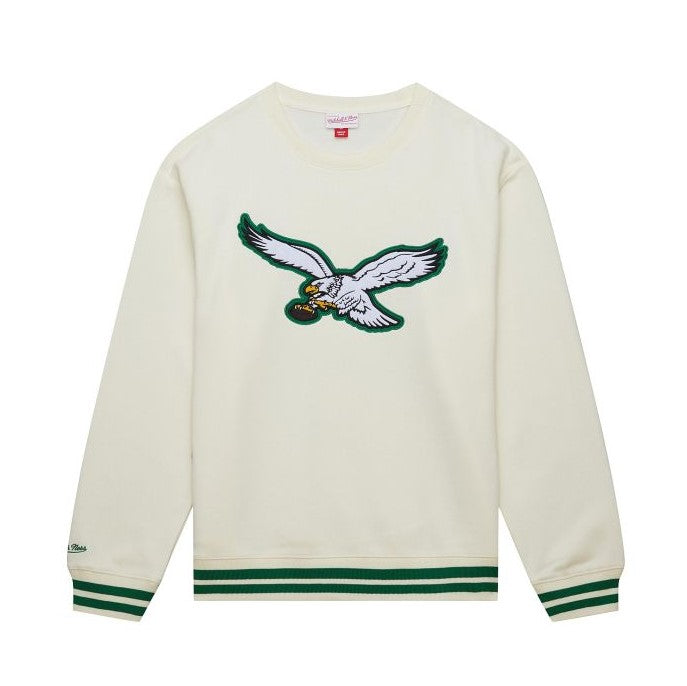 Philadelphia Eagles Mitchell & Ness Heritage Fleece Crew Vintage Logo Sweatshirt