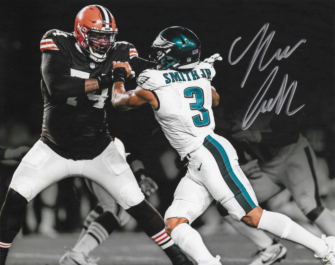 Nolan Smith Blackout Action Philadelphia Eagles Autographed 8" x 10" Football Photo