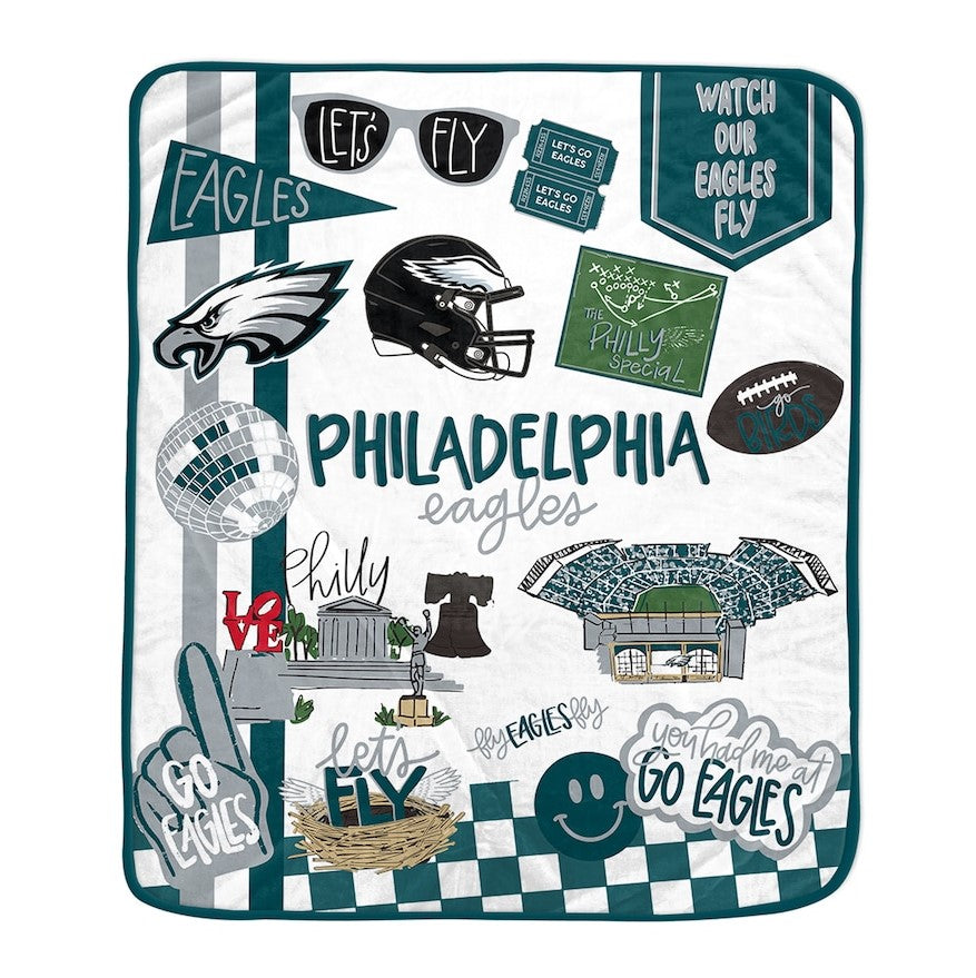 Philadelphia Eagles Pegasus 60” x 70” Fan Favorite Royal Plush Blanket