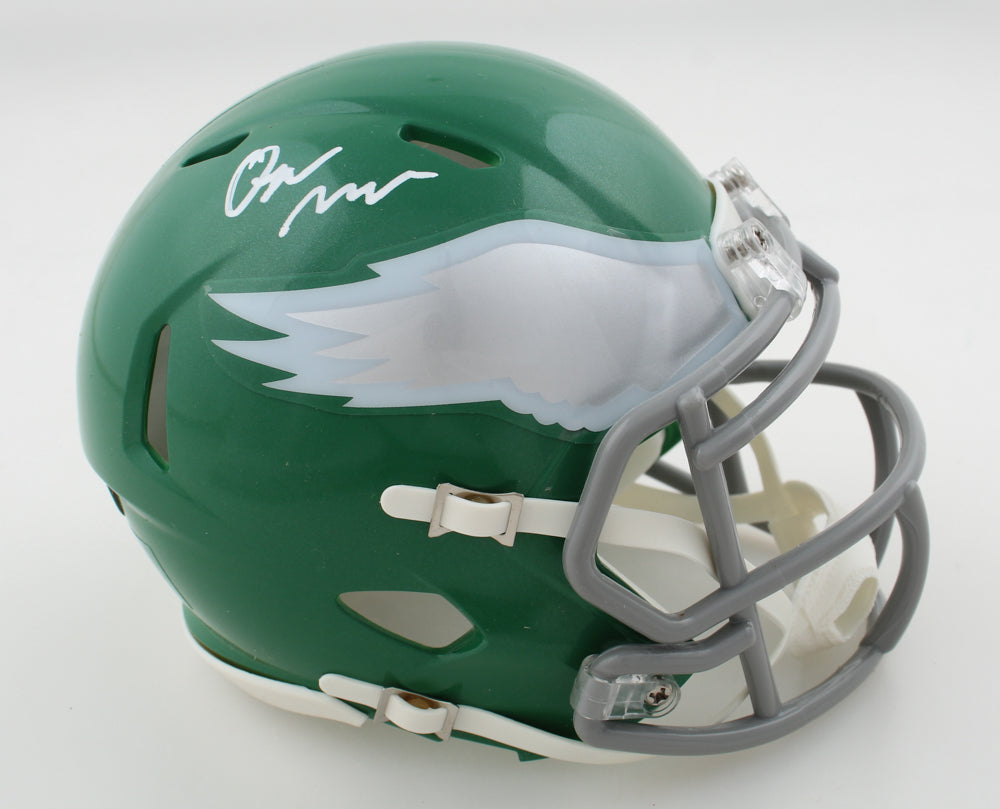 Quinyon Mitchell Philadelphia Eagles Autographed Alternate Kelly Green Mini-Helmet