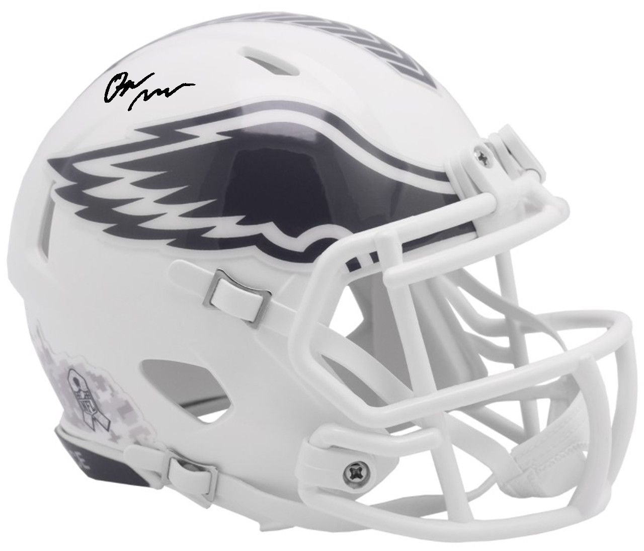 Quinyon Mitchell Philadelphia Eagles Autographed Salute to Service Mini-Helmet