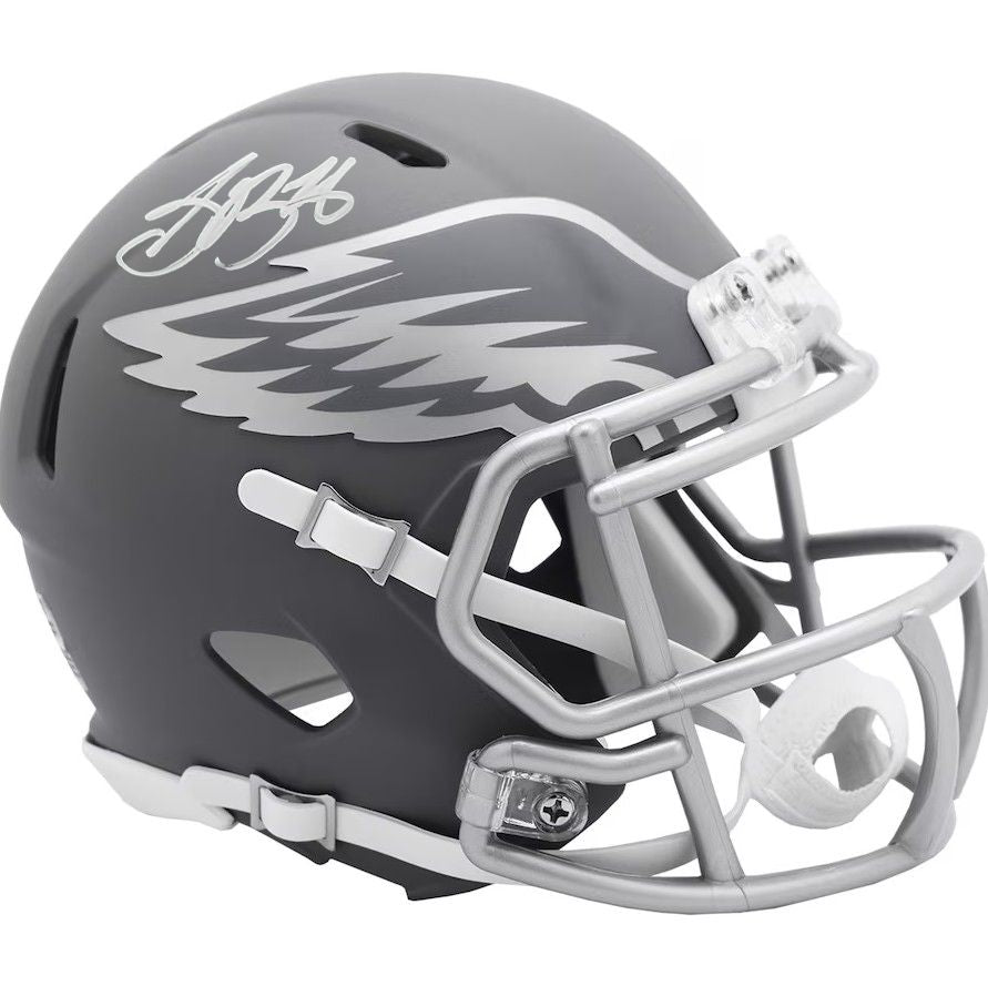 Saquon Barkley Philadelphia Eagles Autographed Slate Mini-Helmet