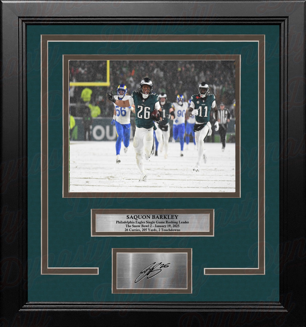 Saquon Barkley Snow Bowl Philadelphia Eagles 8" x 10" Framed Football Photo with Engraved Autograph