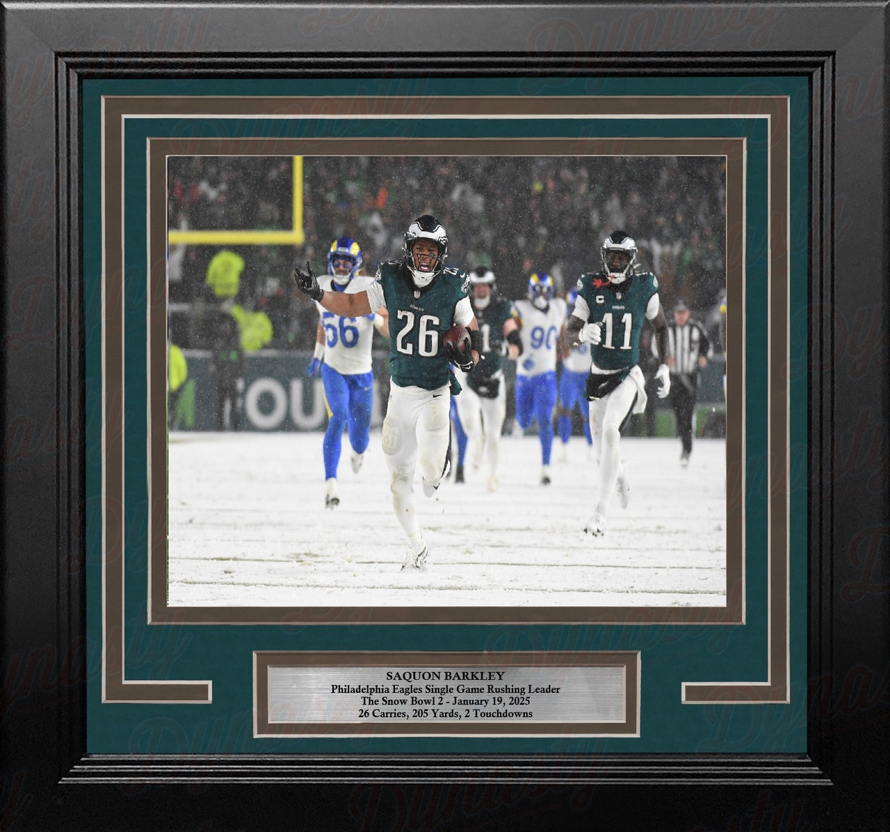 Saquon Barkley Snow Bowl Philadelphia Eagles 8" x 10" Framed Football Photo