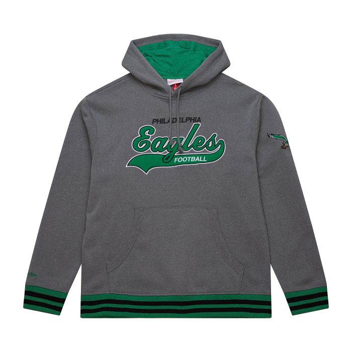 Philadelphia Eagles Mitchell & Ness Snow Washed Vintage Logo Fleece Hoodie