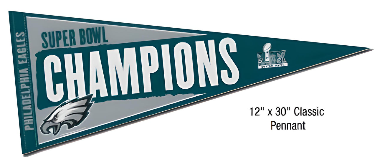 Philadelphia Eagles Super Bowl LIX Champions 12" x 30" Classic Pennant