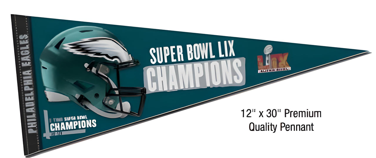 Philadelphia Eagles Super Bowl LIX Champions 12x30 Premium Pennant