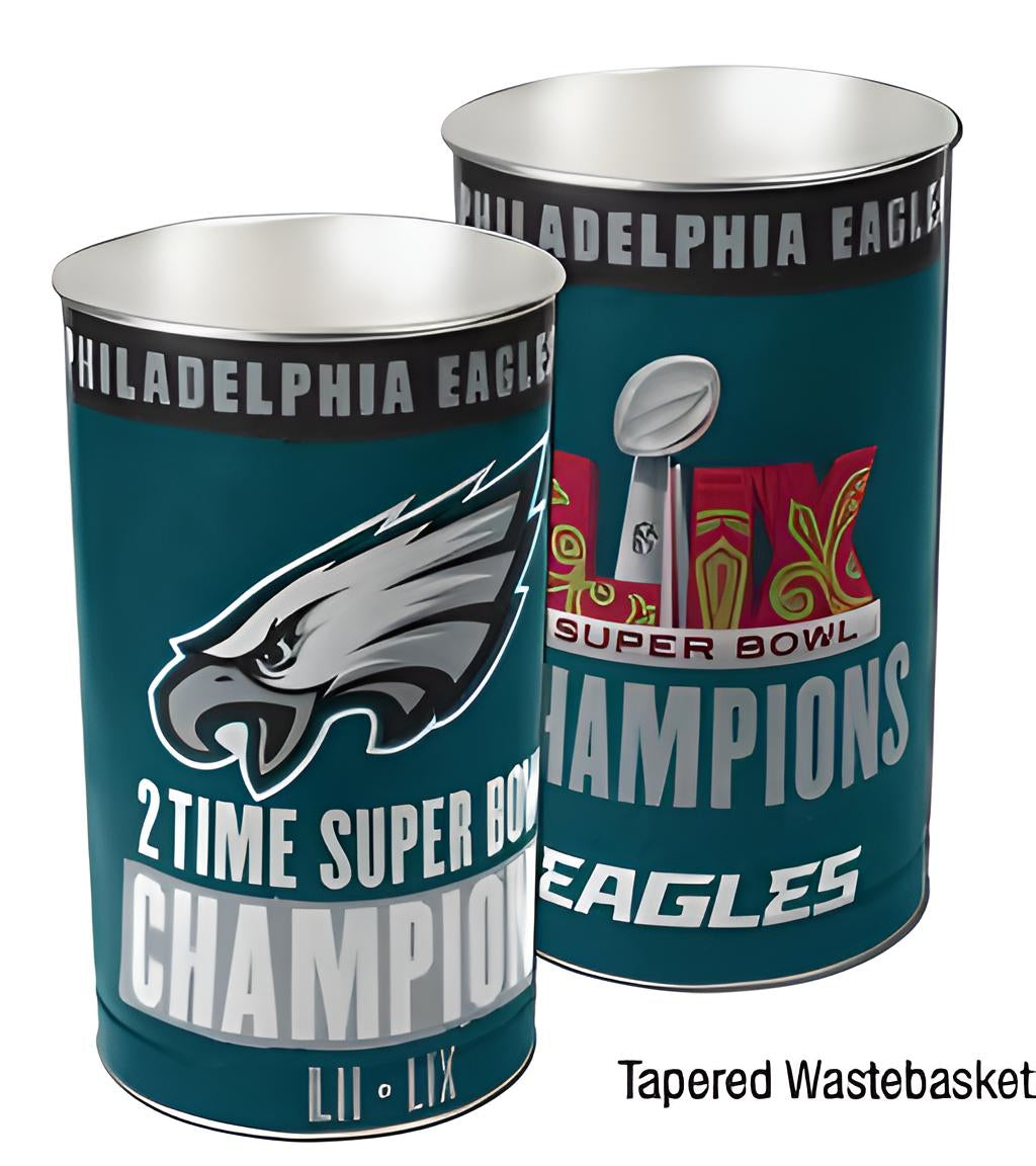 Philadelphia Eagles Super Bowl LIX Champions Trash Can