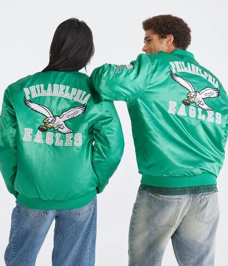 Philadelphia Eagles Throwback Bomber Jacket