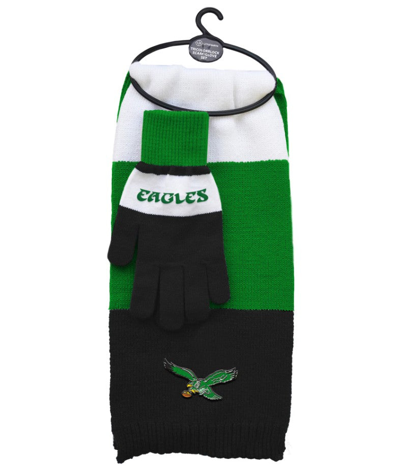 Philadelphia Eagles Throwback Scarf Glove Gift Set