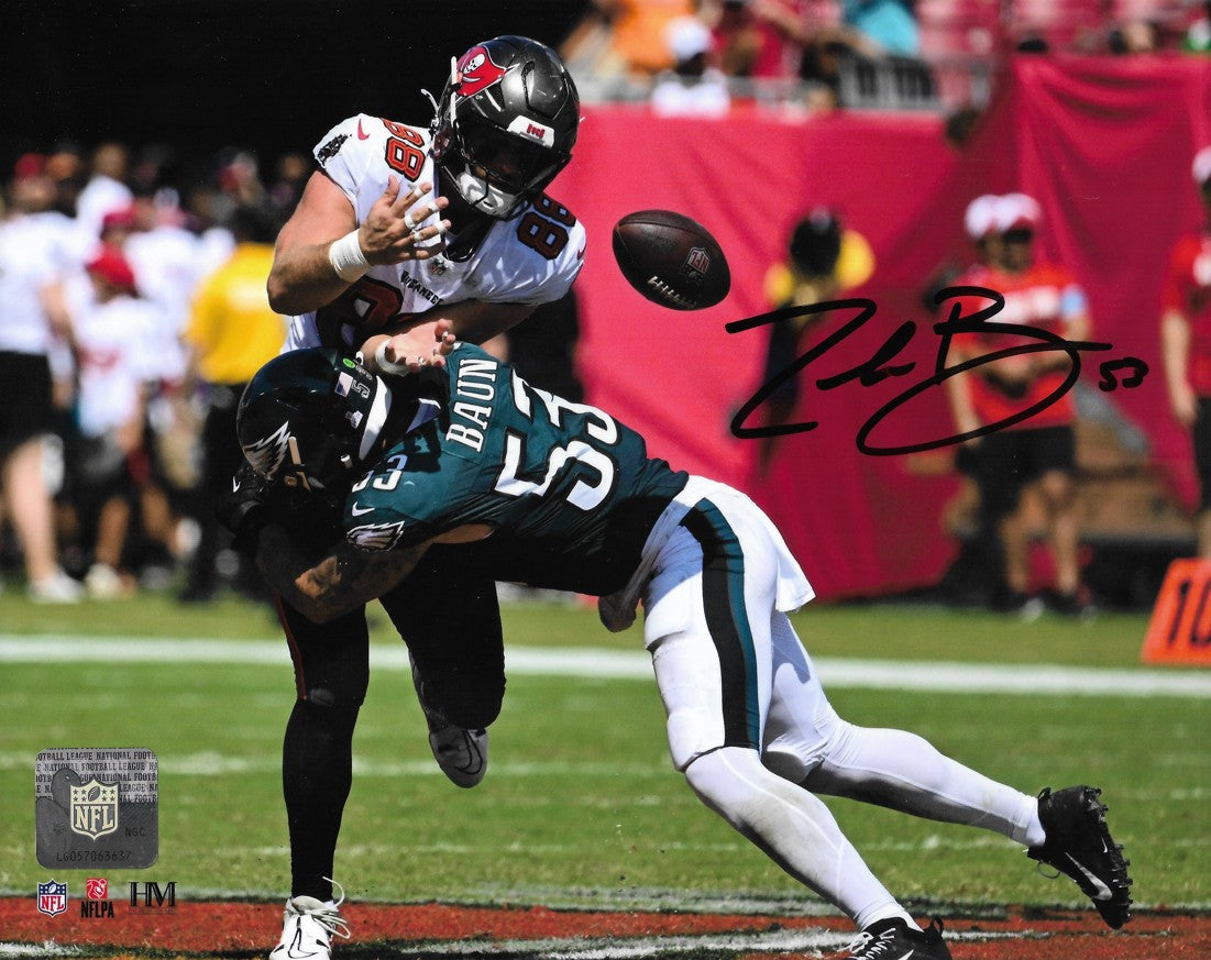 Zack Baun Tackling Action Philadelphia Eagles Autographed 8" x 10" Football Photo