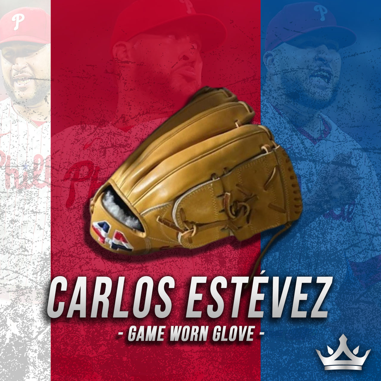 Carlos Estévez Philadelphia Phillies 2024 Game-Used Light Brown Pitching Glove