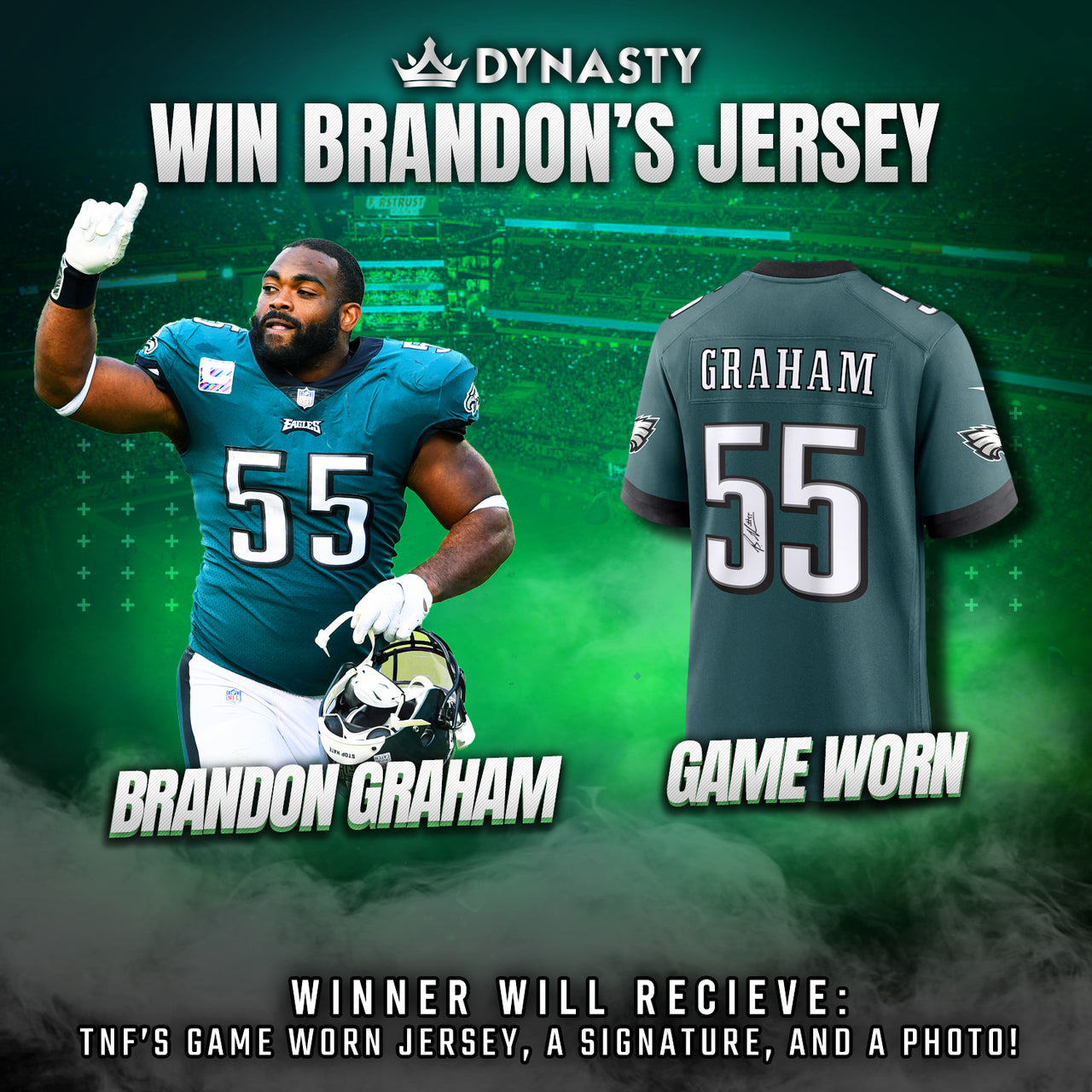 Win Brandon Graham's Thursday Night's Game Jersey | Special VIP Raffle