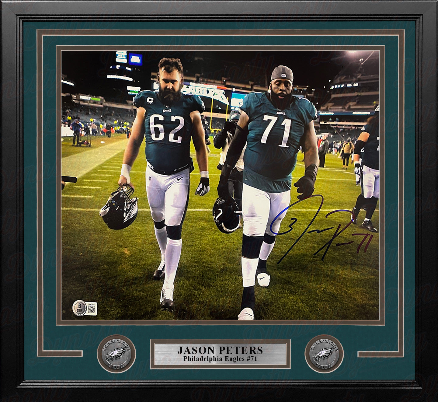 Newest Eagles Jason Peters signed jersey-Beckett