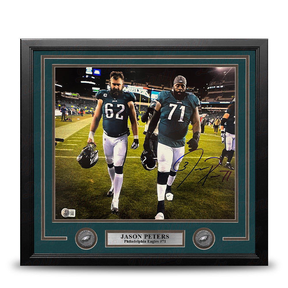 Jason Peters with Kelce Philadelphia Eagles Autographed 11" x 14" Framed Football Photo