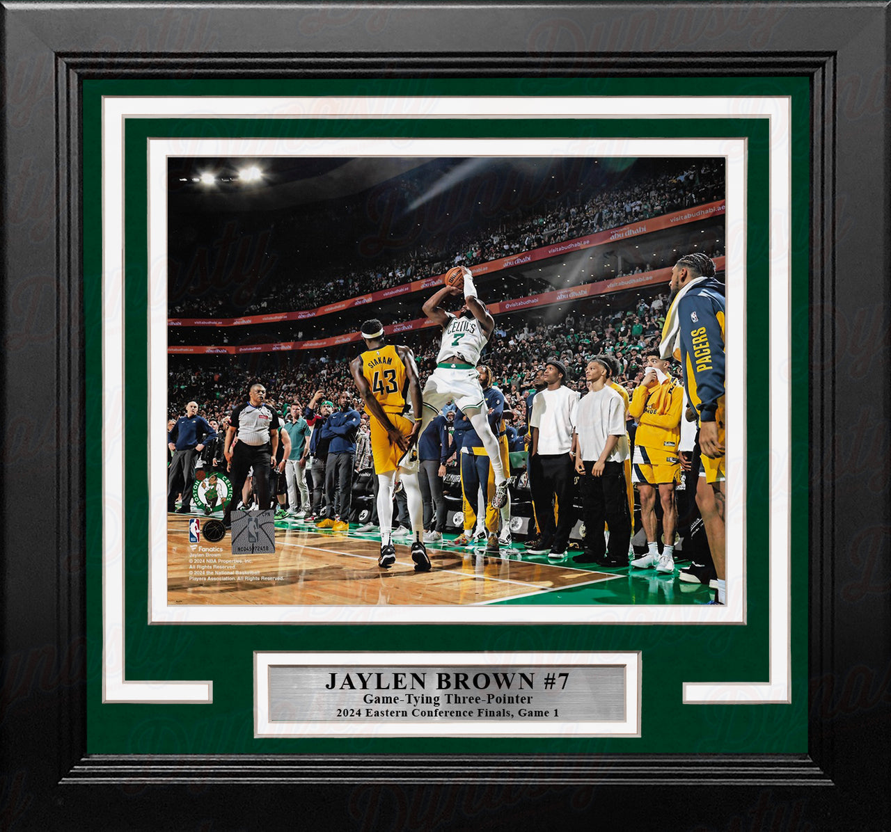 Jaylen Brown Game-Tying 3-Pointer Boston Celtics 8" x 10" Framed 2024 Conference Finals Photo