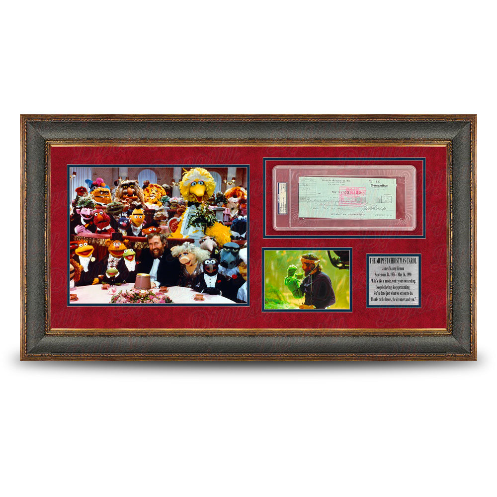 Jim Henson Autographed & Signed Bank Check Framed The Muppets Collage