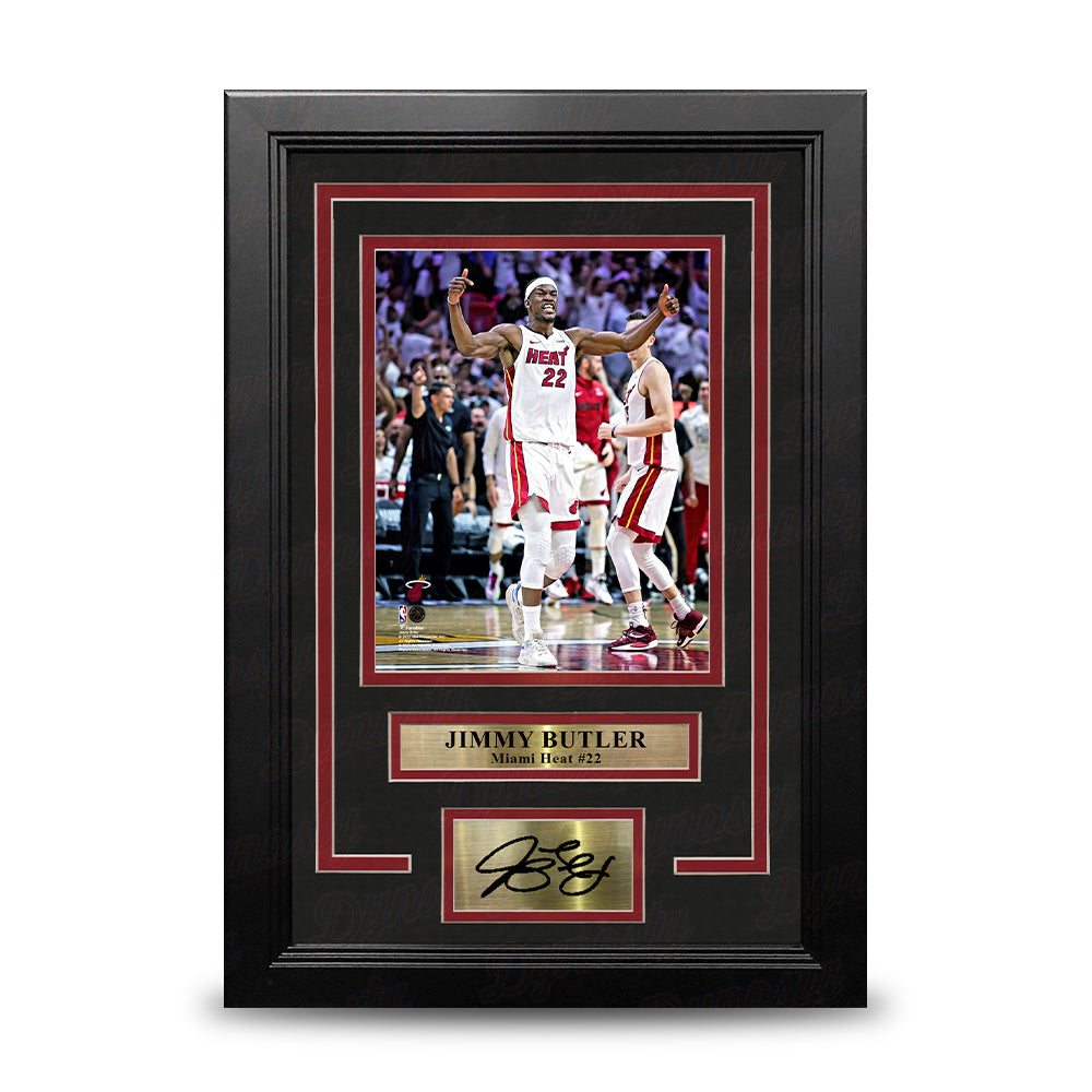 Jimmy Butler Celebration Miami Heat 8" x 10" Framed Basketball Photo with Engraved Autograph