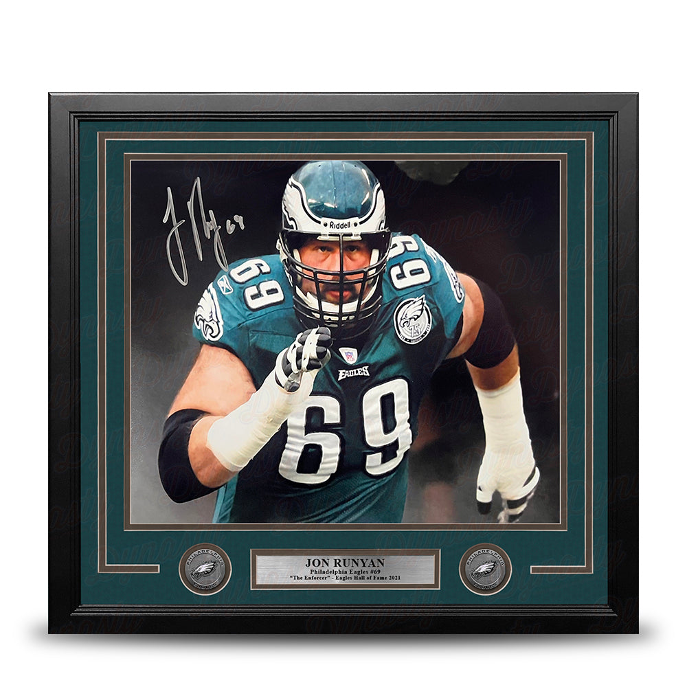 Jon Runyan in the Tunnel Autographed Philadelphia Eagles 11" x 14" Framed Football Photo