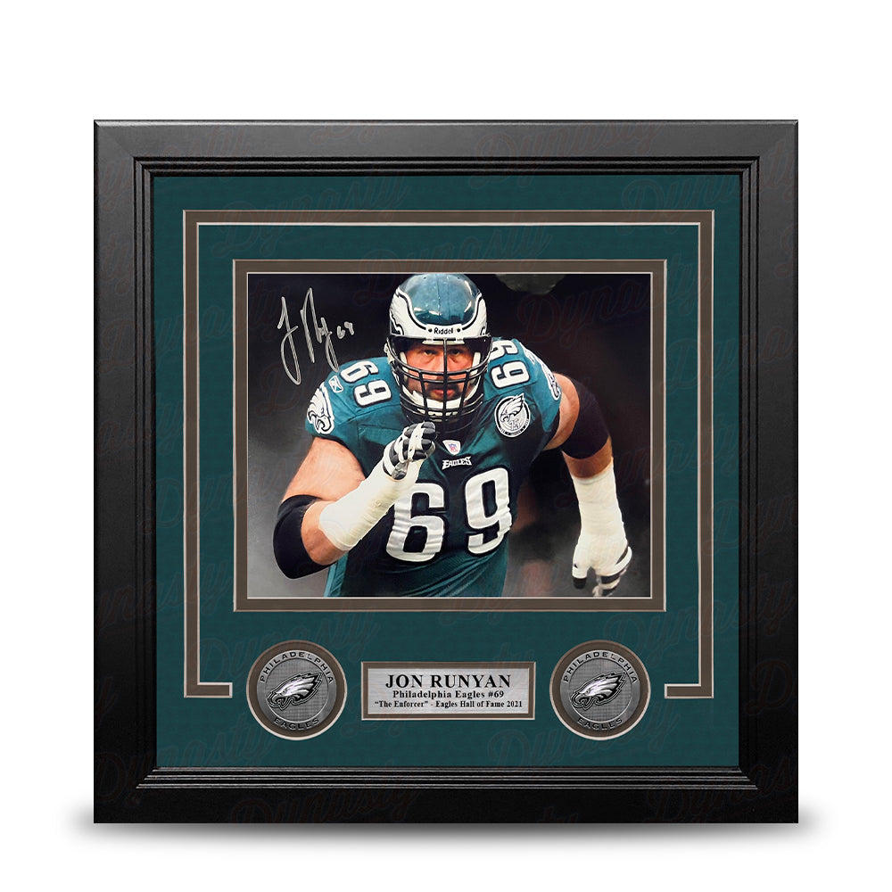 Jon Runyan in the Tunnel Autographed Philadelphia Eagles 8" x 10" Framed Football Photo