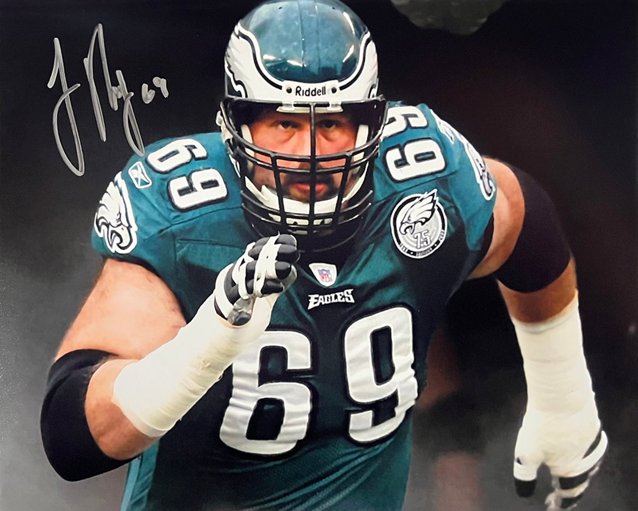 Jon Runyan in the Tunnel Autographed Philadelphia Eagles 11" x 14" Football Photo