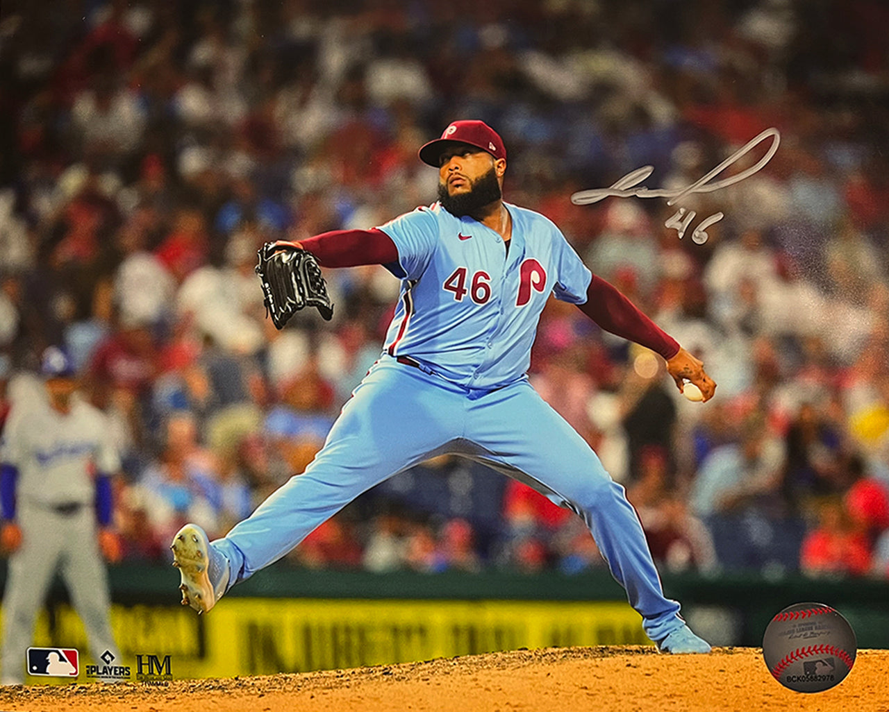 Jose Alvarado Throwback Action Autographed Philadelphia Phillies 8" x 10" Baseball Photo