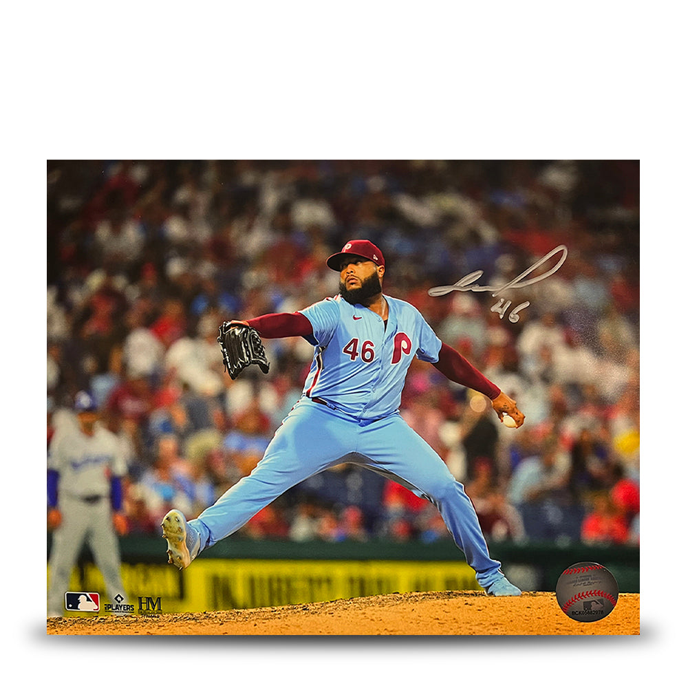 Jose Alvarado Throwback Action Autographed Philadelphia Phillies 8" x 10" Baseball Photo