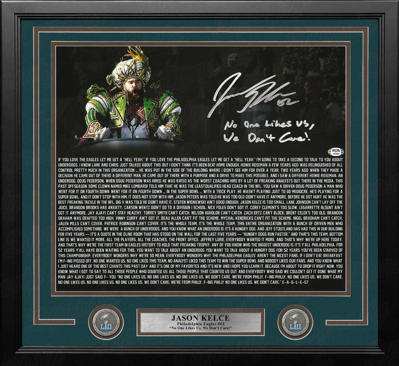 Nick Foles Philadelphia Eagles Autographed Green NFL Pro-Line Jersey with  SB LII MVP Inscription
