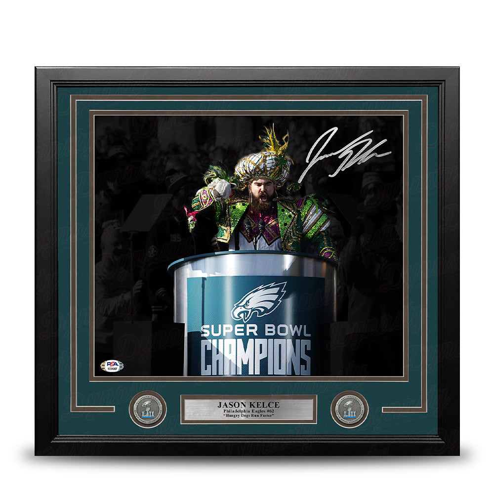 Jason outlet Kelce autograph signed Eagles 8x10 photo black Framed PSA