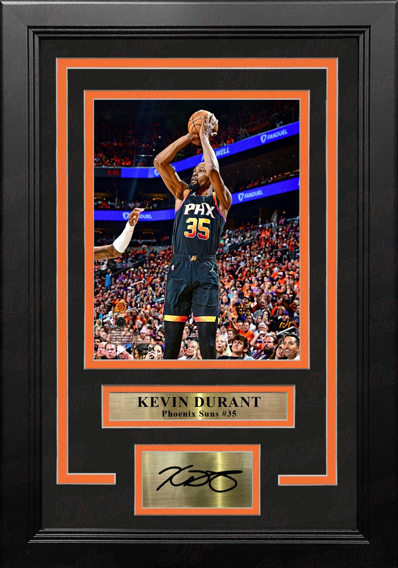 Kevin Durant Shooting Action Phoenix Suns 8" x 10" Framed Basketball Photo with Engraved Autograph