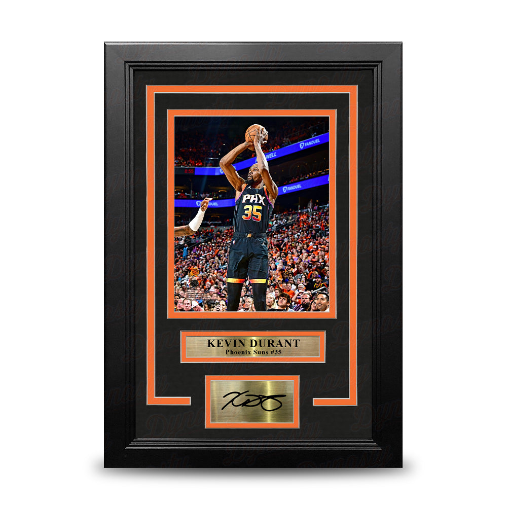 Kevin Durant Shooting Action Phoenix Suns 8" x 10" Framed Basketball Photo with Engraved Autograph